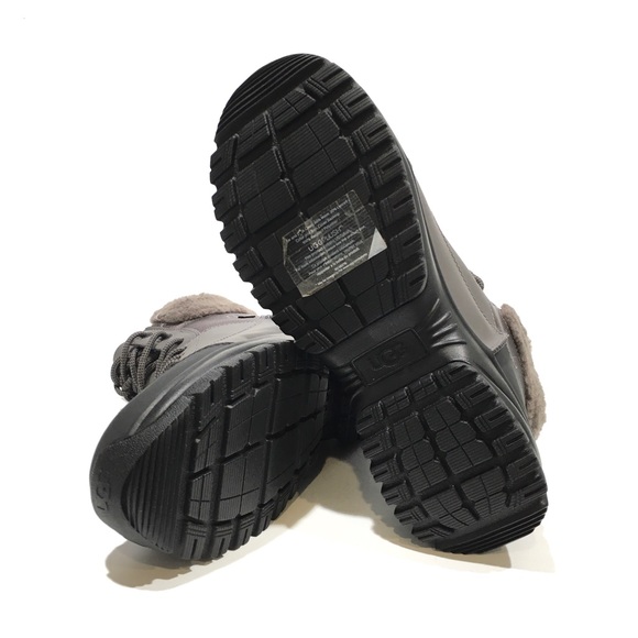 UGG YOSE FLUFF WATERPROOF SNOW BOOTS -SLATE GRAY TEXTILE /LEATHER -WOMEN’S US 10 - Picture 6 of 7